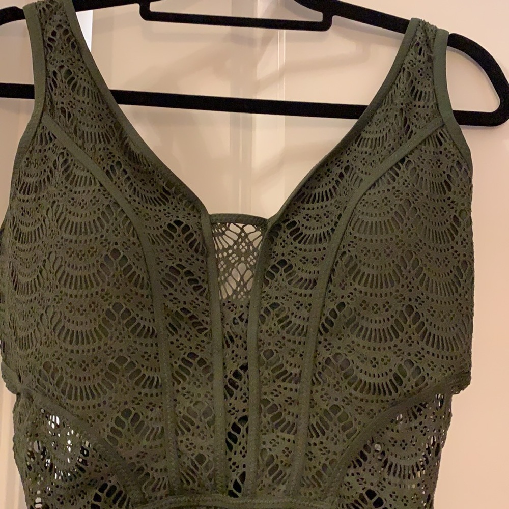 Olive One Piece Bathing Suit